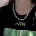 Hip Hop Letter Z Splicing Necklace Punk High Street Men's Versatile Sweater Chain Pendant_ipsvogv.com