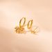 Women’s Jewelry Set Fashion Hot Sales Real Gold Brass Electroplating Smooth Simple Bow Pendant Ladies Cute Earrings Set_ipsvogv.com