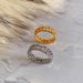 Geometric Hollow Cuban Chain Couple's Titanium Steel Ring, Niche Design, High-end Handmade Accessory_ipsvogv.com