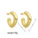 Women’s Jewelry Set Fashion Copper Plated Real Gold Metal Style Ring Earrings Niche Design High End Light Luxury Earrings Jewelry For Women_ipsvogv.com