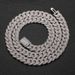 Men's Jewelry 8mm Full Of Zircon Cuban Chain Personality Hip Hop Trendy Bubble Ball Necklace_ipsvogv.com
