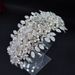New Headdress Earrings Set Bridal Wedding Dress Accessories Diamond Studded Thick Headband_ipsvogv.com