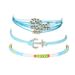 Hot Selling Set Of Rice Bead Wax Thread Alloy Hand Woven Ship Anchor Bracelets, Creative Combination Bracelets_ipsvogv.com