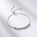 New Light Luxury Fashion Cultivated Emerald Bracelet S925 Silver Inlaid Cultivated Colored Gemstone Adjustable Hand Jewelry All Match_ipsvogv.com