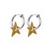 New Gold And Silver Five Pointed Star Titanium Steel Earrings Trendy And Versatile Cold Style Men And Women Personality Earrings Ear Clips_ipsvogv.com