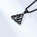 Nordic Viking triangle knot double headed snake titanium steel necklace cold neutral style eternal knot stainless steel pendant pendant_ipsvogv.com