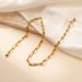Gold Plated Titanium Steel Clavicle Necklace - Simple European & American Style Women's Chain_ipsvogv.com