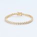 Trendy Heart-Shaped Bracelet Single Row Full Zircon Tennis Chain Hip-Hop Accessory_ipsvogv.com