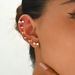 Sweet Japanese Korean style women's small fresh with personalized bow zircon inlay, high-end design and earrings_ipsvogv.com