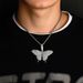 INS Style Bling Super Flash Alloy Full Diamond Butterfly Pendant High End Women's Necklace _ipsvogv.com