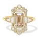 Sanjie American Ins New Zircon Classical Style Inlaid Champagne Diamond Ring, Women's Jewelry_ipsvogv.com