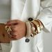 Ins Inlaid Pearl Spring For Women's Fashion Design, Metal Cut Surface Smooth Opening Bracelet_ipsvogv.com