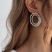 High-end Sense Personality Exaggerated Circle Geometric Hollow Jewelry Earrings_ipsvogv.com