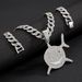 Men’s Jewelry Set Fashion Personality Pendant 6ix9ine Same Style Large Shark Pendant Alloy Rhinestone Exaggerated Hip Hop Men's Necklace_ipsvogv.com