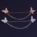 asymmetric diamond butterfly stud earrings fashion ins diamond chain integrated ear bone clip earrings earring_ipsvogv.com