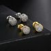 Light luxury full diamond threaded for men with micro inlaid zircon color separation earrings, trendy earrings_ipsvogv.com