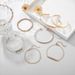 Fashionable And Minimalist With Diamond Inlay, 7-piece Set, Adjustable Opening Bracelet_ipsvogv.com
