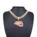 Men’s Jewelry Set Fashion Trendy Personality Lips Inlaid Diamond Single Pendant Men's Domineering Cool Exaggerated Hip Hop Cuban Necklace Accessories_ipsvogv.com