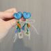 Women’s Jewelry Set Fashion Silver Needle Sea Salt Orange Love Blue Beaded Earrings New Crystal Flower Tassel Earrings Earrings Bowknot Women_ipsvogv.com