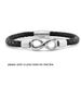 Hot Selling Jewelry Stainless Steel Men's Hip-Hop Versatile Fashion Infinite Figure-8 Leather Cord Bracelet_ipsvogv.com