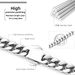 Stainless Steel Miami Cuban Chain Necklace For Men's Hip-hop Accessories_ipsvogv.com