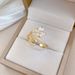 【 Real Gold 】 Lucky Flower Full Diamond With Adjustable Opening, Simple Handmade Ring, Couple's Pair Ring_ipsvogv.com