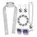 70S Disco Accessories Sunglasses Sequin Necklace Earrings Masquerade Rock Bracelet Set_ipsvogv.com