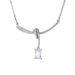 Sterling Silver Inlaid Diamond Ribbon Bow Necklace For Women Simple INS Style Exquisite Sugar Cube Zirconia Clavicle_ipsvogv.com