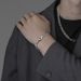Light Luxury Retro Simple Design Punk Style Handcuffs Personality Versatile Titanium Steel Bracelet Cuban Chain Men's Bracelet_ipsvogv.com