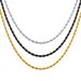 Personality Men's 2.5MM Fried Dough Twists Hip Hop Fashion Necklace Twist Rope Chain_ipsvogv.com