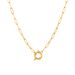 Women's Jewelry Stainless Steel Blade Chain Pendant Fashion K Gold Plated O Shaped NK Chain Spring Buckle Pendant Necklace_ipsvogv.com