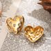 Unisex Simple And Versatile Stainless Steel Plated Gold Diamond Heart Shaped Zircon Earrings_ipsvogv.com