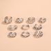 Japanese And Korean Made Vintage Opening Versatile Index Finger Joint Set Of 10 Ring Rings_ipsvogv.com