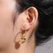 Metal Texture Ins Glossy Heart Shaped Earrings For Women Copper Plated K Gold Fashionable And Simple Peach Heart Earrings_ipsvogv.com