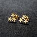Spring new stainless steel small daisy flower earrings for girls simple and fresh flower stamen ear bone studs spot_ipsvogv.com