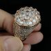 Men’s Jewelry Set Fashionb Hip Hop Ring Trend Gold Copper Material Real Gold Electroplated Flower Diamond Men's Ring Personality Jewelry_ipsvogv.com