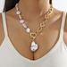 Multi Layered Irregular Necklace, Shaped Baroque Pearl Necklace Jewelry With A Sense Of Luxury_ipsvogv.com