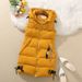 Down padded waistcoat for women autumn-winter sleeveless vest mid-length hooded vest_ipsvogv.com