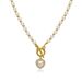 Creative Artificial Pearl Love Necklace With A Cool Minimalist Style, Women's OT Buckle Peach Heart Pendant And_ipsvogv.com