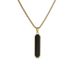 hot selling stainless steel black oil drop geometric long necklace personality simple men's niche pendant jewelry_ipsvogv.com