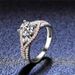 New S Pure Silver Mosang Stone Fashion Exaggerated Two tone Women's with High Grade Wedding Ring_ipsvogv.com