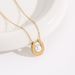 Light Luxury Pearl Necklace for Female Minority Design Sense Titanium Steel U-shaped Pendant Fashion and Temperament_ipsvogv.com