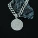 Hip Hop Round Full Diamond Libra Constellation Pendant, A Symbol Of Fair And Just Trial, Fashionable Men's Accessories_ipsvogv.com