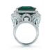 Cao Imitates Princess Fang's Emerald Green Tourmaline Ring With Exaggerated Temperament, Rectangular Domineering Ring,_ipsvogv.com