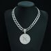 Sagittarius Full Diamond Round Pendant Symbolizes Freedom, Optimism, Enthusiasm, Direct Hip Hop Necklace_ipsvogv.com