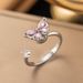 2025 New Women's Design Geometric Diamond Set Round Beads Cold Wind Open Ring For Women_ipsvogv.com