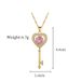【 】 Love Key Light Luxury Charm Gorgeous Full Diamond Necklace Women's Versatile Clavicle Titanium Steel Chain_ipsvogv.com