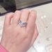 V-shaped Crown With Full Diamond Pearl Silver Plated Rose Gold Wedding Ring, Female Layered Instagram_ipsvogv.com