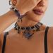 Gothic PU necklace exaggerated butterfly pendant necklace sweet and cool hot girl y2k heavy industry necklace_ipsvogv.com