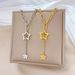 【 Full body titanium steel 】 Chain tassel star temperament, extremely simple personality, real gold necklace in the wind_ipsvogv.com